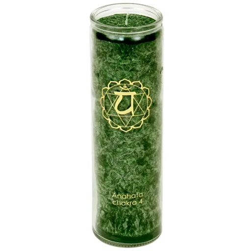 [8718657460048] Bougie parfumée 4° chakra stearine 100 heures | 21x6.5 cm