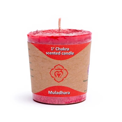 [8718657460116] Bougie Votive parfumée 1°chakra