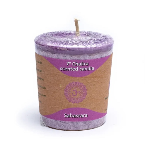 [8718657460178] Bougie Votive parfumée 7°chakra