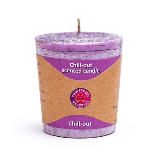 [8718657460420] Bougie Chill Out parfumée Chill Out - Stearine | 4.5x4 cm