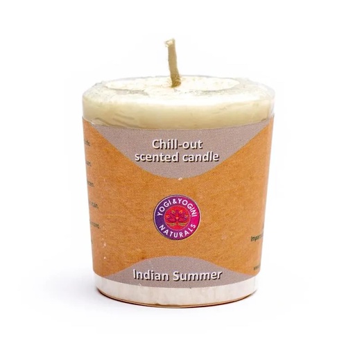 [8718657460468] Bougie Chill Out parfumée Indian Summer | 4.5x4 cm
