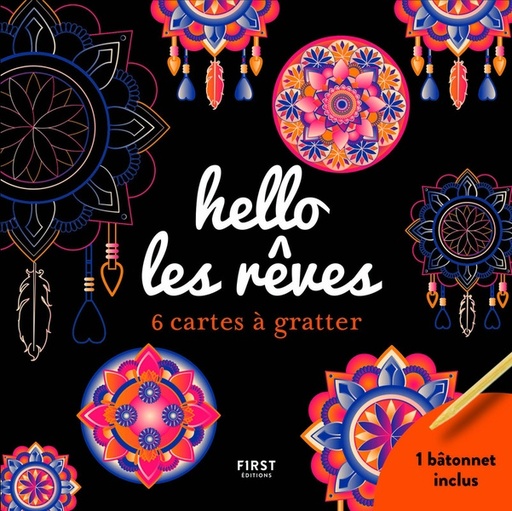 [9782412049129] Cartes à gratter hello les rêves - 6 cartes à gratter et 1 bâtonnet inclus