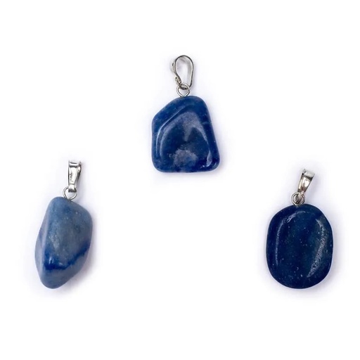 [8718657460833] Pendentif Quartz bleu avec crochet | ±1-3cm