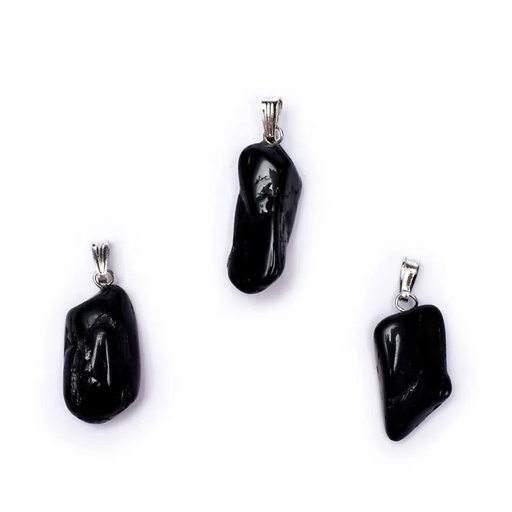 [8718657461236] Broche pendentif Tourmaline noire percée