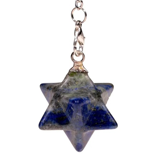 [8718657461724] Pendule Lapis Lazuli Merkaba 8 pointes | 3 cm