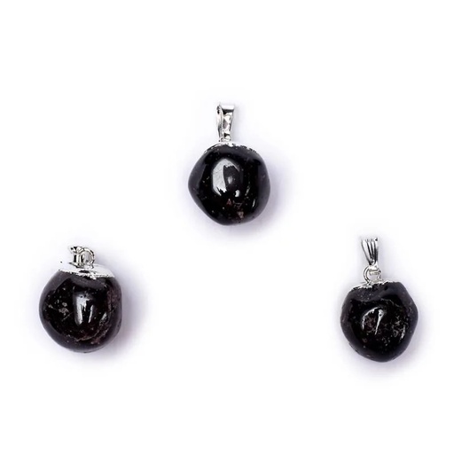 [8718657462417] Pendentif Grenat monture en métal | ±1-2.5 cm