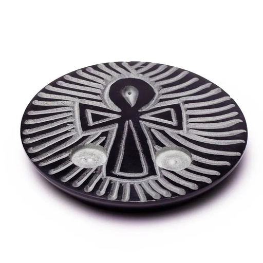 [8718657462585] Brûle encens Ankh bâtons/cônes pierre à savon | 10 cm