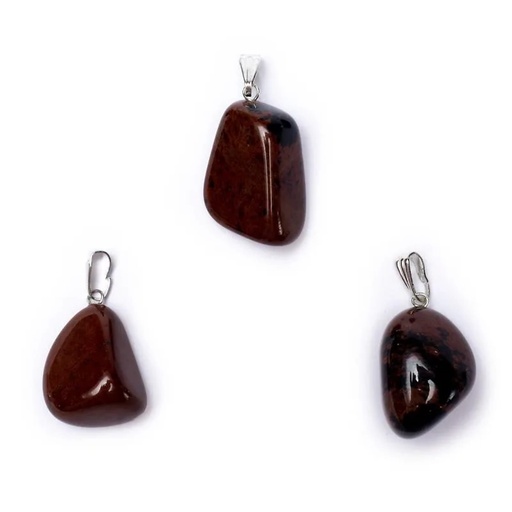 [8718657462776] Pendentif Obsidienne acajou avec crochet | ±1-2.5 cm