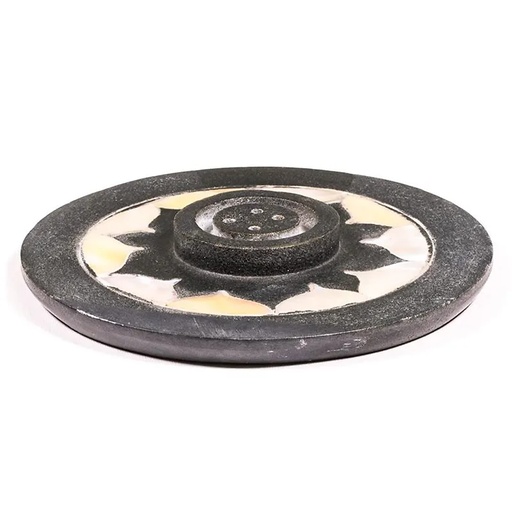 [8718657462844] Brûle encens Lotus en pierre Ollaire | 10x1.2 cm