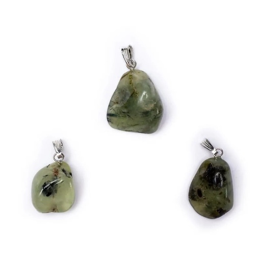 [8718657463049] Pendentif Prehnite avec crochet  |  ±2-3cm