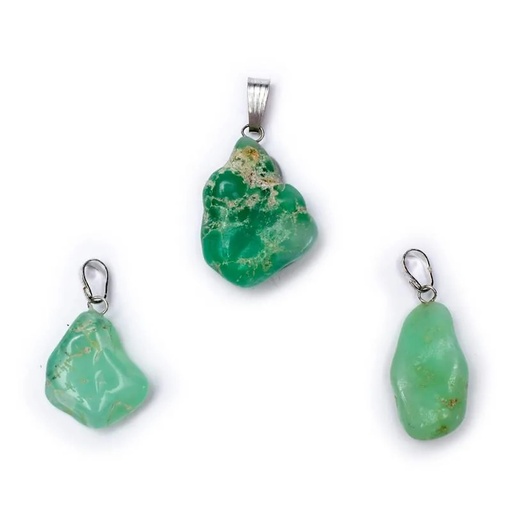 [8718657463094] Pendentif Chrysoprase avec crochet | ±2-3cm
