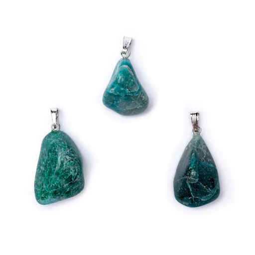 [8718657463124] Pendentif Chrysocolle avec crochet | ±1-3cm