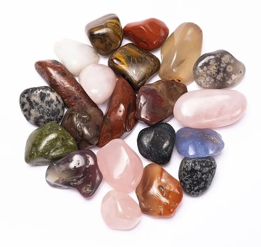 [8718657463506] Mix pierres polies Afrique du Sud qualité A | ±800g;±4.5-6cm