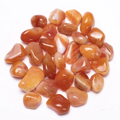 [8718657463599] Cornaline bandée pierres polies qualité A | ±250g; ±2-3cm