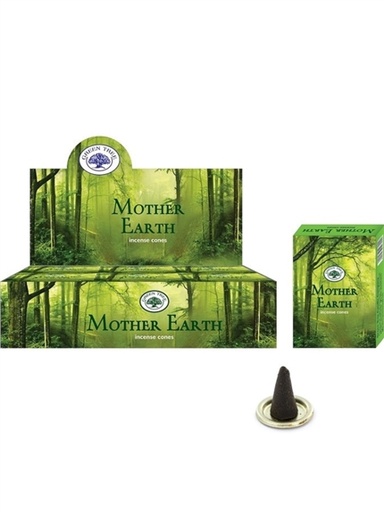 [8902276103244] Encens Green Tree Mother Earth Cônes - 15 grs