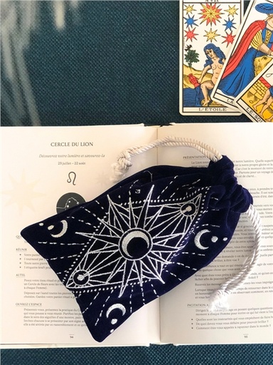 [3660341739389] Bourse pour Cartes de Tarot Bleue