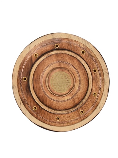 [3660341748589] Socle porte-encens Fleur de vie