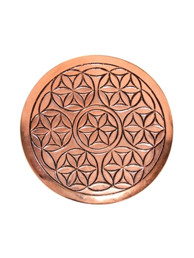 [3660341748756] Support en métal Fleur de Vie 10 cm Cuivré