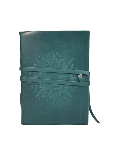 [3660341748992] Grimoire en cuir Bleu Soleil - Petit Format