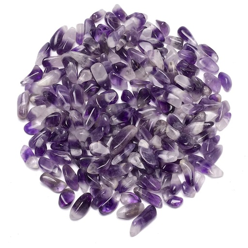 [8718657464145] Améthyste de dent de chien pierres polies | ±250g;±1-1,4cm