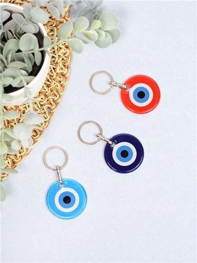 [3660341753064] Porte-clés Oeil de Nazar en Verre Bleu clair