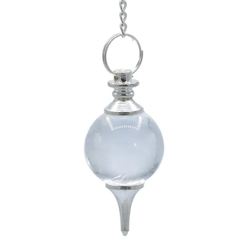 [8718657464183] Pendule Cristal de roche 7 Chakra | 24 g; 4.5 cm
