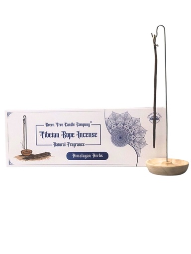 [7434635514527] Encens cordelette avec porte-encens - Herbes de l'Himalaya