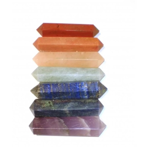 [8718657464220] Pointes de massage couleur 7 Chakra SET de 7 | 3.5 cm