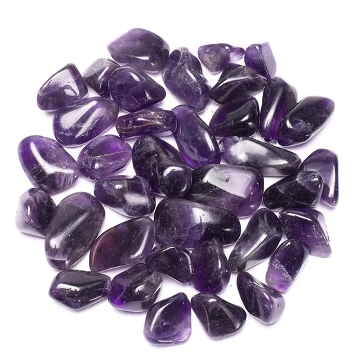 [8718657464275] Améthyste foncée pierres polies qualité A | ± 250g; ± 2-3cm