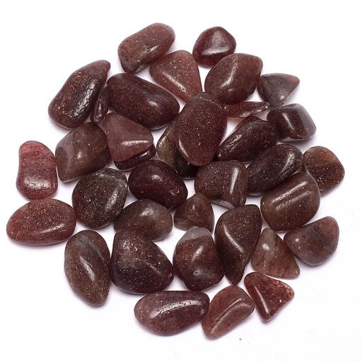 [8718657464329] Aventurine rouge pierres polies qualité A | ± 250g;± 2-3cm