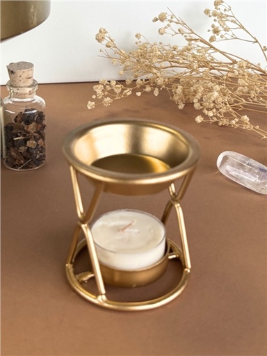 [3660341756515] Brûle-parfum en métal Chauffe plat