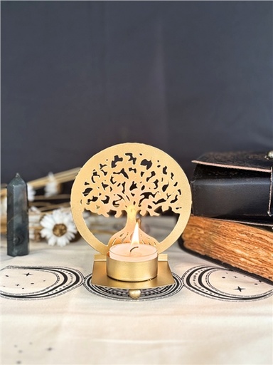 [3660341756591] Bougeoir Métal Arbre de Vie