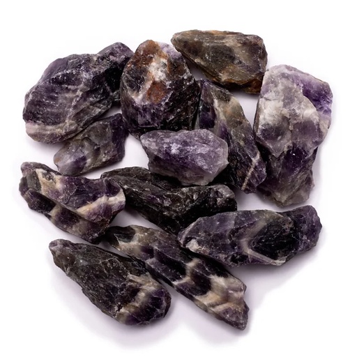 [8718657464992] Amethyste bandé morceaux bruts | ±1000 g; ±3-6 cm