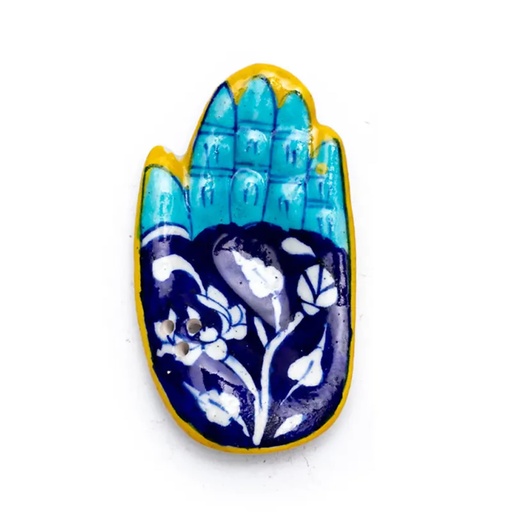 [8718657465302] Brûle-encens mains offertes bleu | ±10x5.5 cm; ±50 g