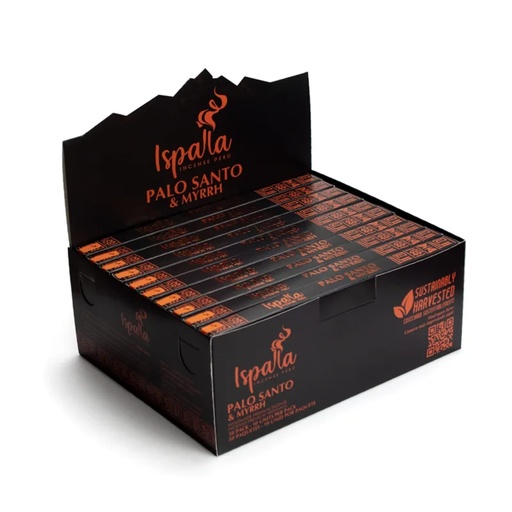 [8718657465340] Encens Ispalla Palo Santo & Myrrhe naturel  -- 50x15g