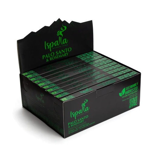 [8718657465357] Encens Ispalla Palo Santo & Romarin naturel  -- 50x15g