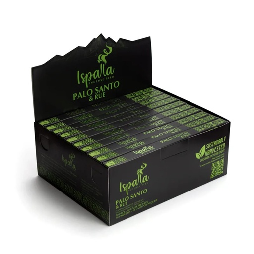 [8718657465364] Encens Ispalla Palo Santo & Rue naturel  -- 50x15g