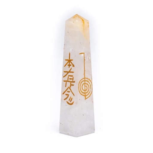 [8718657465579] Obélisque reiki en Cristal de roche | 7.5-10cm
