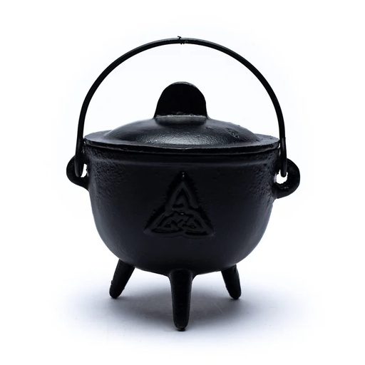 [8718657465678] Chaudron en fonte symbole Triquetra | 1080 g; 12x9.5 cm