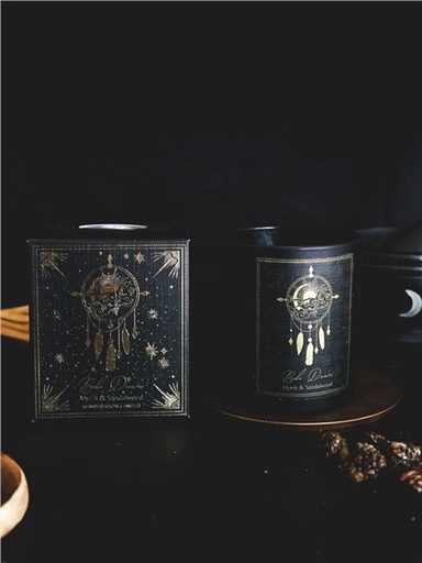 [8903833921448] Bougie parfumée Esotéric Boho Dreams - Myrrhe et Bois de Santal 120 grs