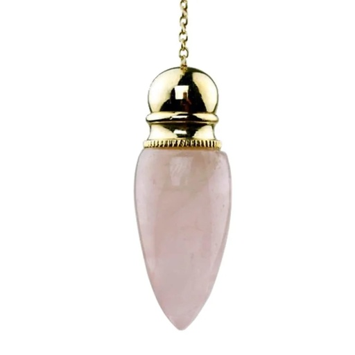 [8718657466811] Pendule Quartz rose plaqué laiton | 20 g; 5.3 cm