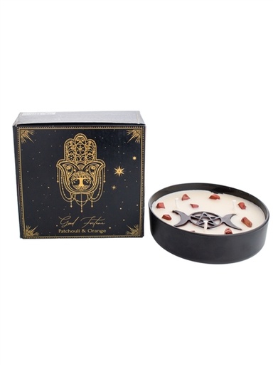 [8903833927808] Bougie parfumée Esoteric Good Fortune - Patchouli et Orange 200 grs