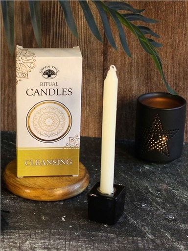[7434631158190] Bougies à rituel - Purification - Blanches