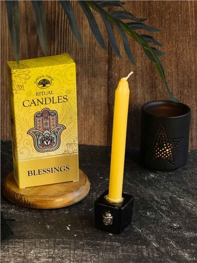 [7434633838823] Bougies à rituel - Bénédiction - Jaunes