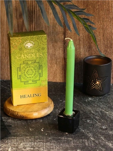 [7434657848822] Bougies à rituel - Guérison - Vertes