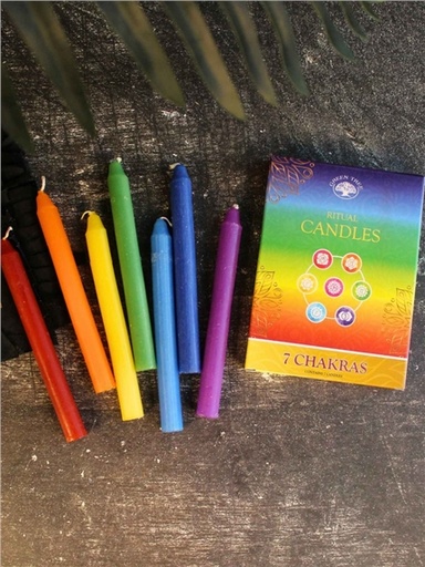 [7434635290209] Bougies à rituel - 7 Chakras