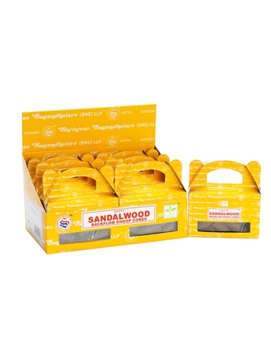 [8904245402976] Encens Satya - Bois de Santal Cône Backflow