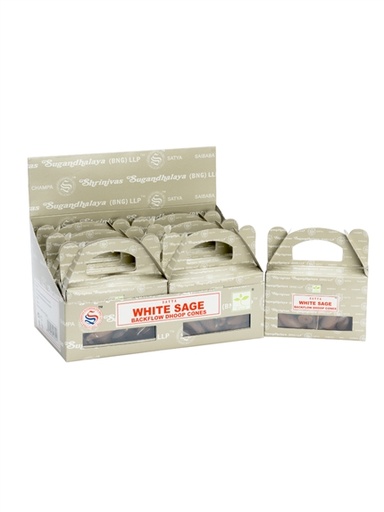 [8904245403034] Encens Satya - Sauge blanche Cône Backflow