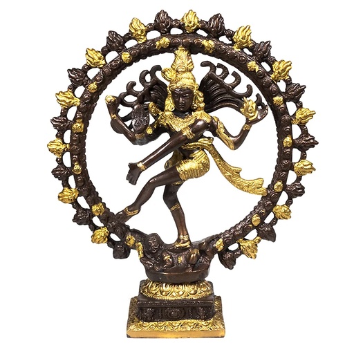 [8718657468389] Shiva Nataraj laiton bicolore plus grand | 2340 g; 27 cm