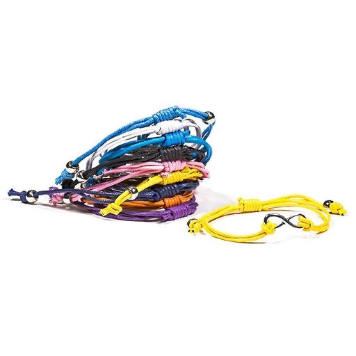 [8718657468891] Bracelets infinity lot de 10 couleurs |24 g